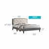 Queen Size Platform Bed with Upholstered Headboard for Bedroom - 2 of 4