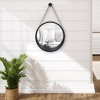 Americanflat 20" Black Round Mirror with Strap - Hanging Mirror for Wall - Circle Mirror for Bathroom, Bedroom, Entryway, Living Room - 4 of 4