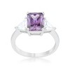 Slickblue 4.5ct CZ Engagement Ring for Women, Classic Style, Rhodium Plated, Trillion Cut, Color Options, Sizes 5-10 - 3 of 4