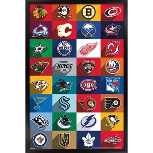 Trends International NHL League - Logos 25 Framed Wall Poster Prints - 1 of 4