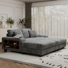 GDFStudio Vaughan Modern Corduroy 2-Seat Oversize Recliner Lounge Sofa with Arm Storage Cabinet - 4 of 4