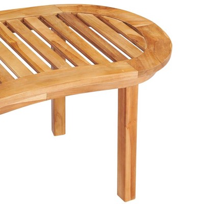 Oval Teak Wood Coffee Table for Indoor/Outdoor Use