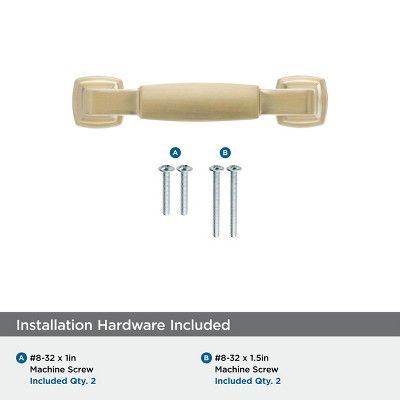 Champagne Bronze 3-Inch Classic Bar Cabinet Pull