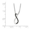 Black Bow Jewelry Black Diamond Figure 8 Necklace in Rhodium Plated Sterling Silver - 4 of 4