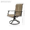 Sunnydaze Outdoor Classic Garden Patio Swivel Dining Chairs - Brown - 2pk - 3 of 4