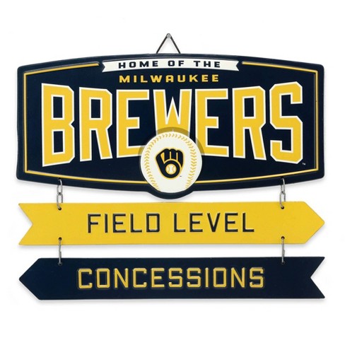 Mlb Milwaukee Brewers Baseball Field Metal Panel : Target