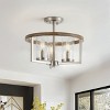 Dewdrop Industrial Semi Flush Mount Light Transparent Cylinder Shade High Transparency Glass for Dining Room Hallway - 4 of 4