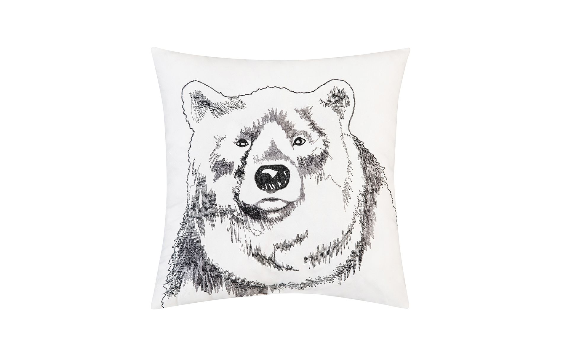 C&F Home Bear Portrait Indoor / Outdoor Embroidered Throw Pillow, 18" x 18"