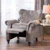 Copper Accent Chair, Push Back Recliner Chair with Rolled Arms, Wingback Sofa Chair, Modern Accent Arm Chairs for Adults -Christopher Knight Home - 3 of 4