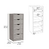Sapphtopaz 5-Drawer Modern Dressers for Bedroom Narrow Drawer Dresser Chest of Drawers for Bedroom, Closet, Entryway, Living Room - 3 of 4