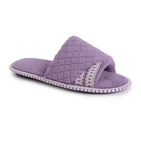 Muk Luks Women's Sally Open Toe Scuff Slipper - Lilac, L (9-10) : Target