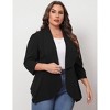 Women's Plus Size Cardigan 3/4 Sleeve Open Front Blazer for Women - 2 of 4