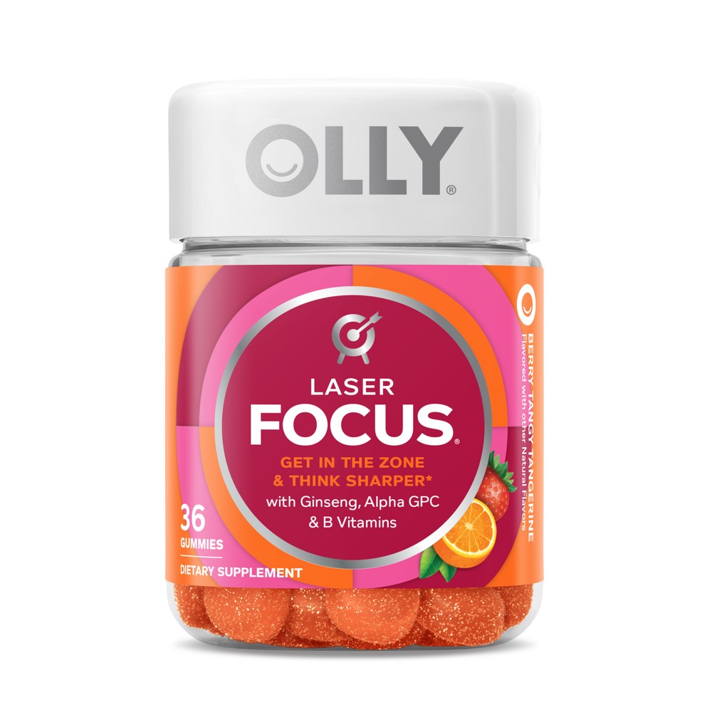 Photos - Vitamins & Minerals Olly Laser Focus Gummies - Berry Tangy Tangerine - 36ct 
