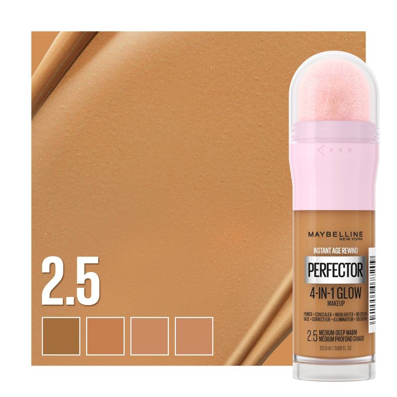 Maybelline Instant Age Rewind Instant Perfector 4-in-1 Glow Foundation Makeup - 0.68 fl oz, 6 of 10