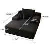 Modern Sofa Bed Lounger, Oversized Chaise with Pillows for Moviebonus Room, Foam Filled Sofa Bed with Plush Corduroy Fabric Cover-Coolbibila - 4 of 4