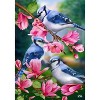 Blue Jay Trio Spring Garden Flag Floral Birds 18" x 12.5" Briarwood Lane - image 3 of 4