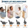 Coucheta Power Lift Recliner Chair - Massage & Heat, Swivel Rocker with Stand Assist (22.4"W) - 4 of 4