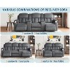 AMERLIFE 3 Seater Recliner Couch with Cup Holders, Comfy Reclining Sofas for Living Room - 4 of 4
