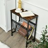 Costway 2PCS Narrow End Table with Holder Sling Industrial Accent Console Table - 4 of 4