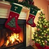 Personalization Mall Traditional Tree Embroidered Initial Christmas Stockings - 4 of 4