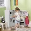 SEVOBAL Corner Kids Play Kitchen with Sound Effects Washing Machine Ice Maker Food Toys for Pretend Play, White, 33"*36.8"*33.5" - 4 of 4