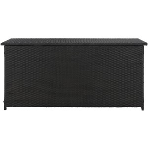 Cosima 53 Inch Wide Outdoor Storage Box - Black - Safavieh - 1 of 4