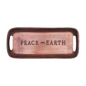 Gallerie II Peace on Earth Bronze Decorative Tray - 1 of 3