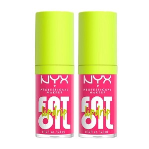 NYX PROFESSIONAL MAKEUP Fat Oil Lip Drip (02 Missed Call | Sheer Pink) Moisturizing Lip Gloss, Vegan Tinted Lip Oil, Up to 12 HR Hydration (PACK OF 2) - 1 of 4