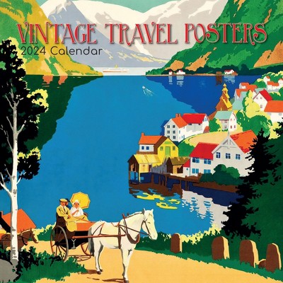 Browntrout 2024 Wall Calendar 12x12 Vintage Travel Posters : Target