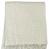 HomeRoots 50" X 67" Cream And Sand Cotton Blend Woven Plaid Throw Blanket with Fringe - 4 of 4
