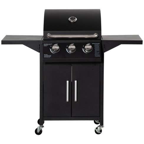 3-Burner Gas Grill with Side Shelves