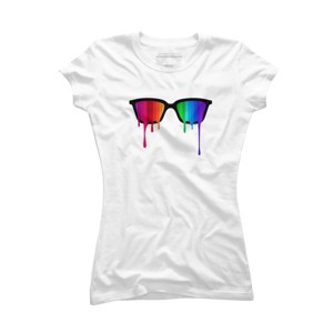 Adult Design By Humans Love Wins Hipster Glasses Pride By badbugs T-Shirt - 1 of 2