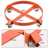 55-gallon Bucket Cart with 4 casters, 1000-pound Capacity Trash Can Cart, Orange Steel Frame Trolley - 3 of 4