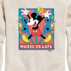 Boys' - Disney - Mickey Music Is Life Graphic Long Sleeve Fleece Sweatshirt - 2 of 4