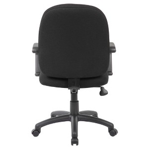 Boss Ergonomic Executive Task Chair Black : Swivel, Adjustable Height, Lumbar Support, Nylon Legs - 1 of 4