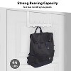 LunaLulinlk Over The Door Hooks with 12 Coat Hooks, Over The Door Towel Rack Door Hanger Hook for Hanging Clothes, Coats, Towels White - 2 of 4