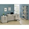 Vynxaria Brisley Whitewashed Grey and Gunmetal Sled Base Office Desk - 4 of 4