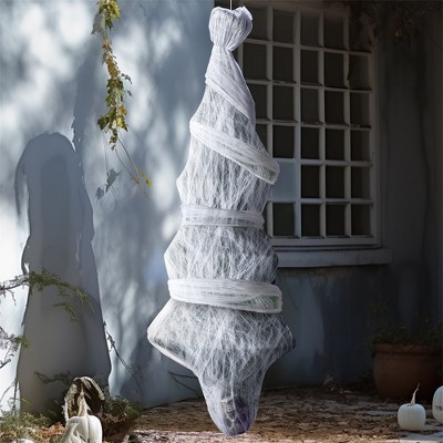 Joyfy 72" Hanging Life Size Cocoon Corpses Props, Halloween Decorations for Graveyard Halloween Haunted House, Hanging Decorations