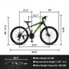 Infurnic Bicycles Mountain Bike Bicycle for Adults, Aluminium Frame Bike 21-Speed with Disc Brake, Black, 66*24.4*36 - 2 of 4