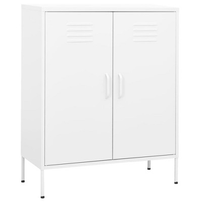 VidaXL Storage Cabinet White 31.5"x13.8"x40" Steel