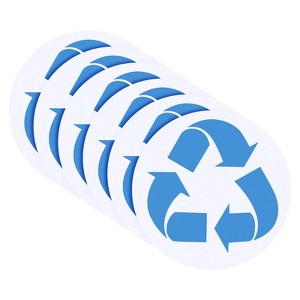 Unique Bargains Recycling Self-Adhesive Indoor Outdoor Sign 12 Pack 5 Inch - 1 of 4