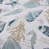 Summer Beach Bedspreads, King Size 3Pcs Lightweight Coastal Quilts with Seashell, Starfish Seaweed Print - 2 of 4