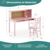 Guidecraft Kids Media Desk and Chair Set: Kids Desk and Chair, Girls Study Desk with Hutch and Storage Shelf, Wood Bedroom Furniture Set - 2 of 4