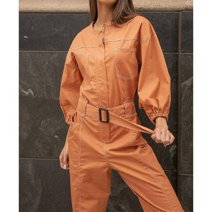 Women's Top-Stitch Belted Jumpsuit - Strut & Bolt - 1 of 3