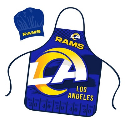 NFL Apron & Chef Hat Set, with Large Team Logo - Los Angeles Rams