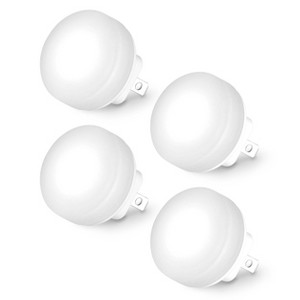 iHome Plug-In LED Night Lights 4-Pack, Dusk-to-Dawn Sensor, 3000K Warm Glow, Energy Saving for Bedrooms, Closets, Stairs - 1 of 4