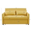 DOMETOUR Leisure Loveseat Sofa for Living Room Bedroom, Convertible Sleeper Sofa Bed with 2 Pillows - 2 of 4
