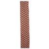Northlight Club Pack of 12 Red and Brown Chevron Wired Christmas Craft Ribbon 2.5" x 120 Yards - 2 of 3