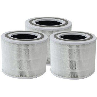 Nispira 3-in-1 True HEPA Carbon Filter Replacement Compatible with 240 Air Purifier, 3 Packs