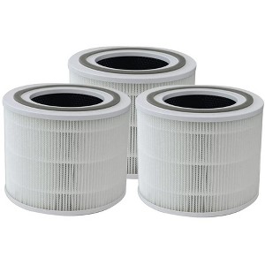 Nispira 3-in-1 True HEPA Carbon Filter Replacement Compatible with 240 Air Purifier, 3 Packs - 1 of 4